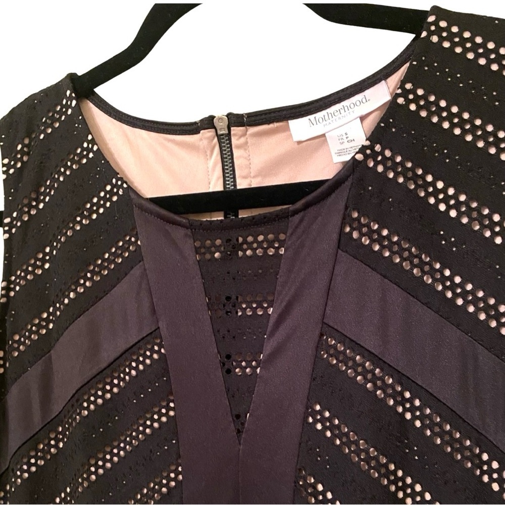 Motherhood Maternity Dress Small Black Lined Sleeveless - Picture 3 of 10